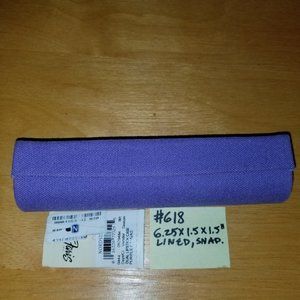 ✅NWT Nordstrom/Faris Purple Fabric Dual Lipstick Case #618Z, B16